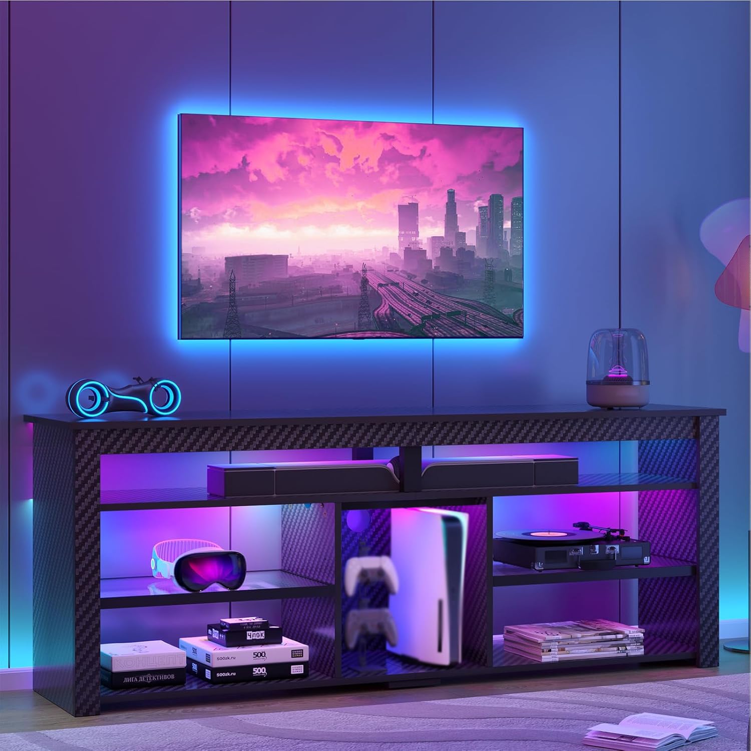 Gaming Console Entertainment Center - Tall TV Stand Entertainment Center Gaming