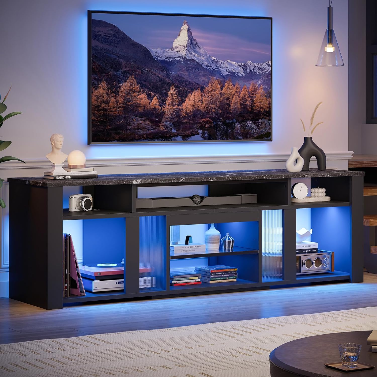 80 Inch TV Stand Entertainment - Gaming Console Entertainment Center recension och pris