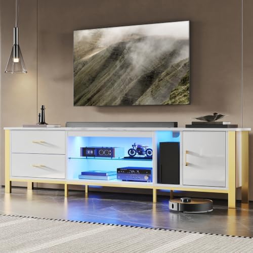 TV Stand for 75/80/85 inch TVs - Gaming Console Entertainment Center recension och pris