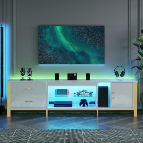 TV Stand for 75/80/85 inch TVs - Gaming Console Entertainment Center recension och pris